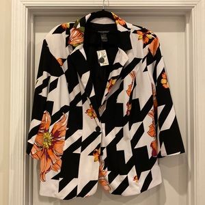 Floral and Houndstooth Blazer